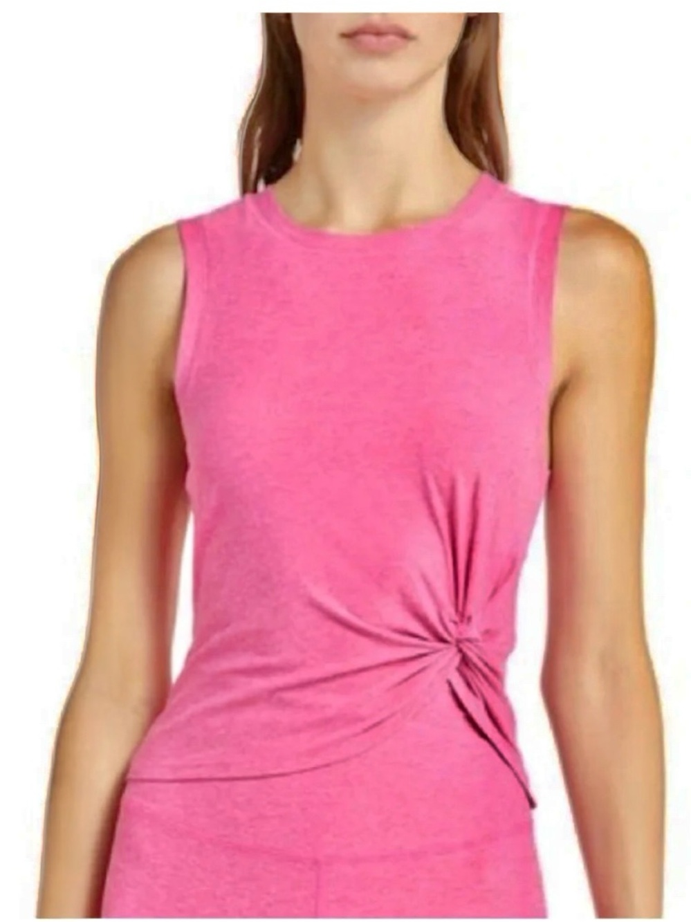 Beyond Yoga Pink Twist Front Tank Top Size S Soft Activewear NWOT
